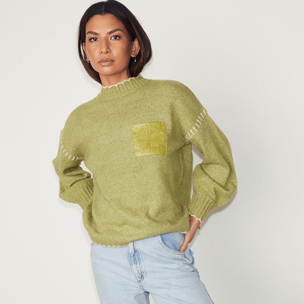 Never Fully Dressed Olive Virgo Jumper